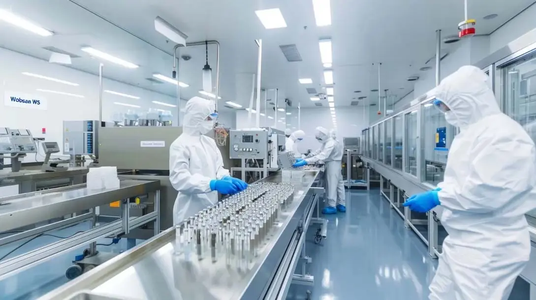 webosan cleanroom production team assembling injection pens