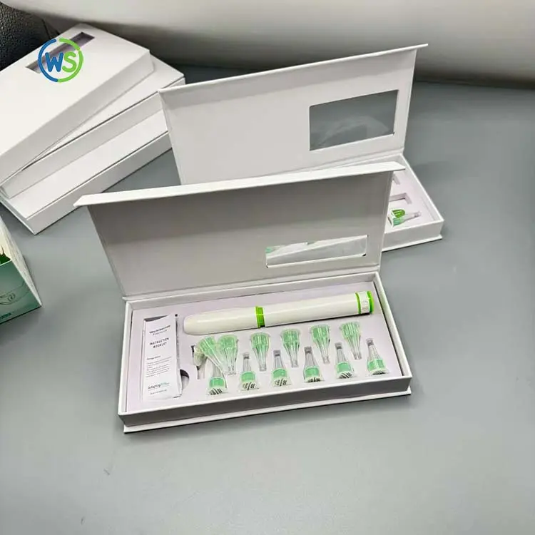 WS-KIT01 custom kit for GLP-1 and peptide therapy presentation with branded box, injection pen, and pen needles